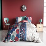 ATELIER DU COTON Parure housse de couette 100% coton 57fils , agueda. Coloris disponibles : Bleu