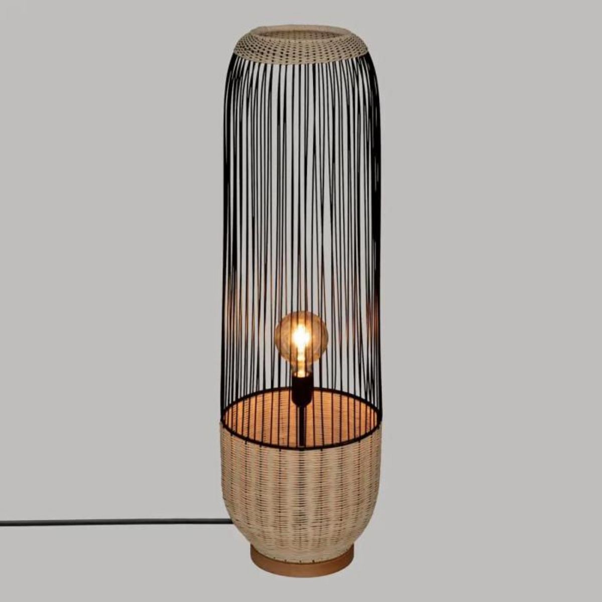 ATMOSPHERA Lampadaire Design  Anea  95cm Noir & Naturel