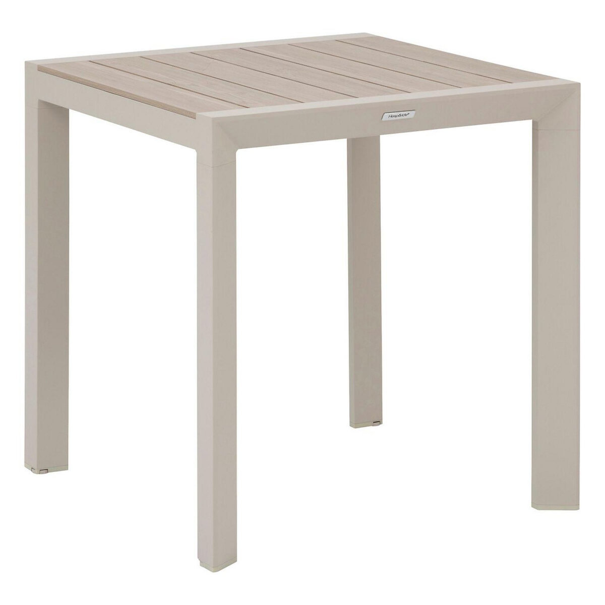 HESPERIDE Table de jardin fixe en aluminium effet bois 2 places EVASION