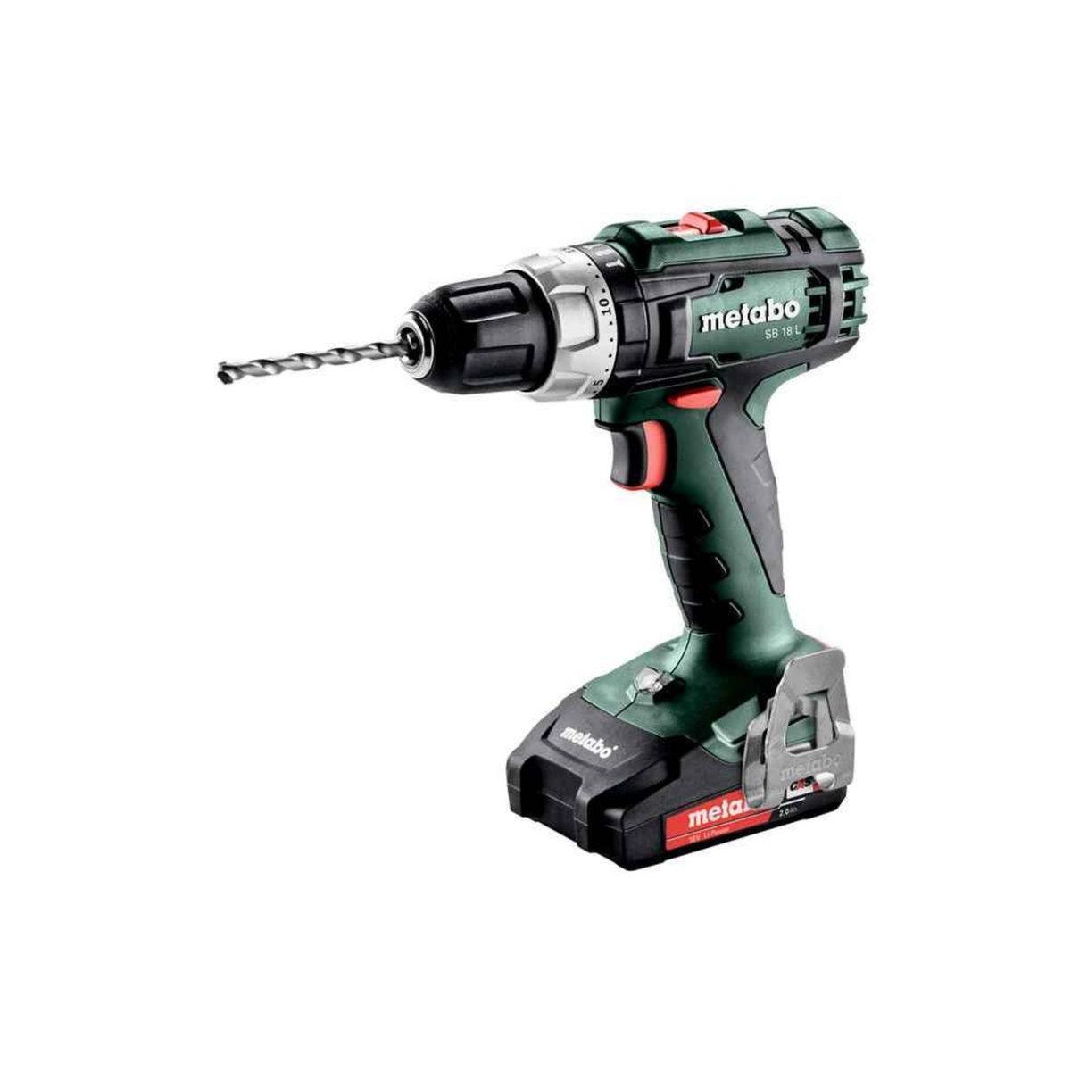 METABO SAS Perceuse à percussion 18 V SB 18 L - 2 x 2,0 Ah Li-Power, SC 30, coffret Metabox