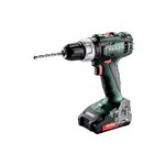 METABO SAS Perceuse à percussion 18 V SB 18 L - 2 x 2,0 Ah Li-Power, SC 30, coffret Metabox