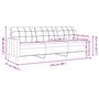 Voir la diapositive 6 : VIDAXL Canape a 3 places Marron 210 cm Velours