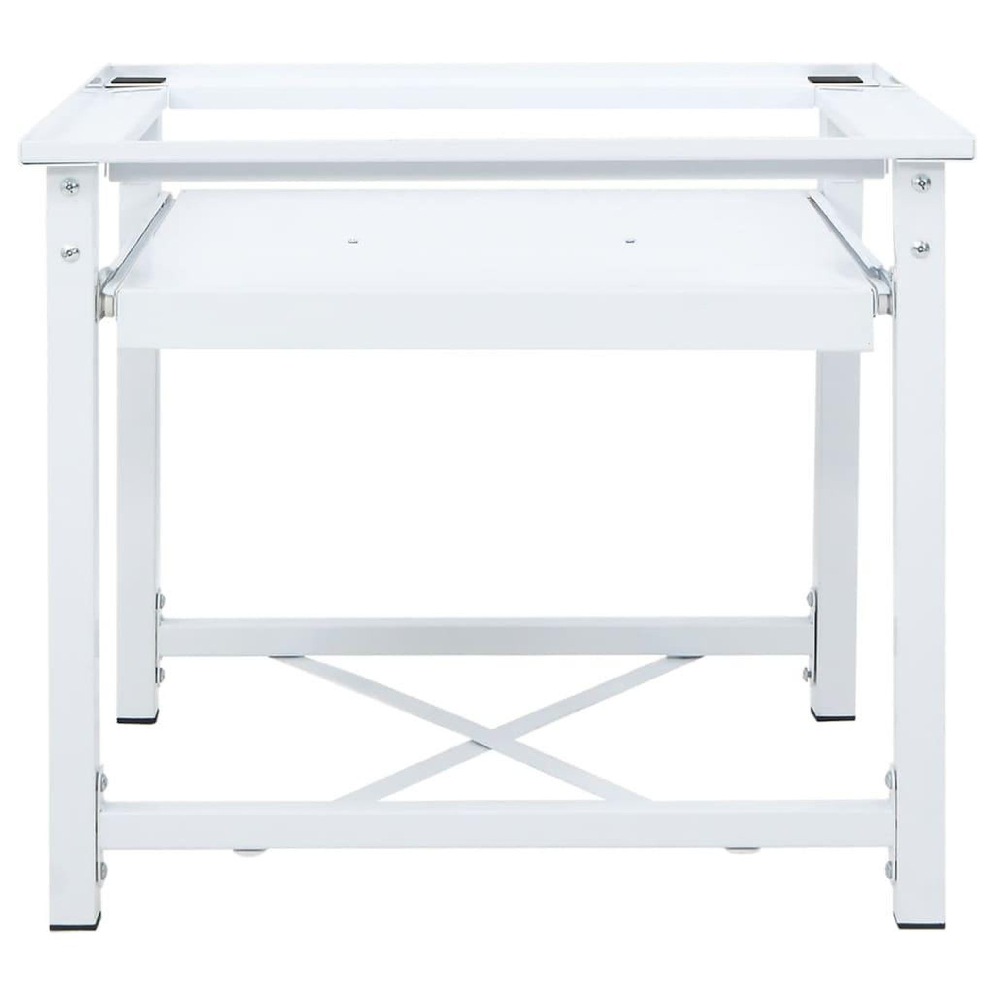 Voir la diapositive 2 : VIDAXL Socle pour machine a laver avec etagere coulissante Blanc