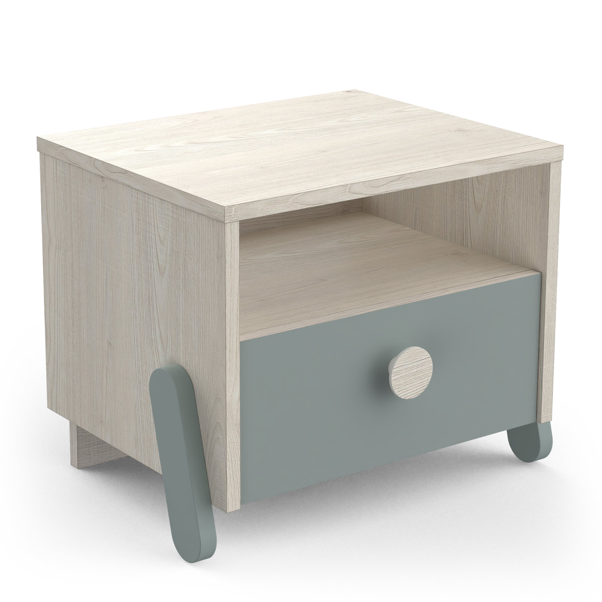 Voir la diapositive 1 : Chevet enfant 1 tiroir 1 niche L39cm NOLAN