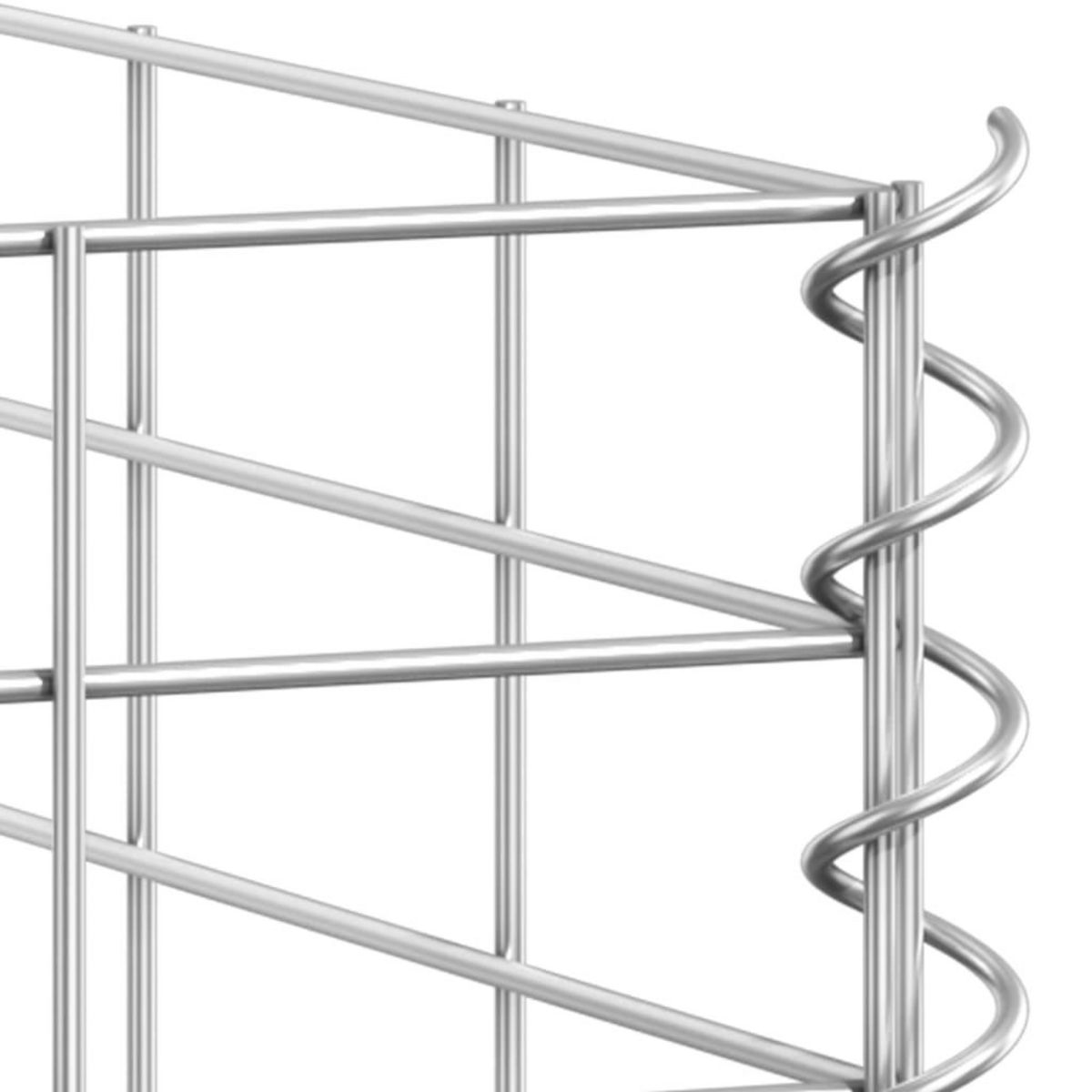 VIDAXL Lits sureleves en gabion 3 pcs 30x30x100 cm Fer