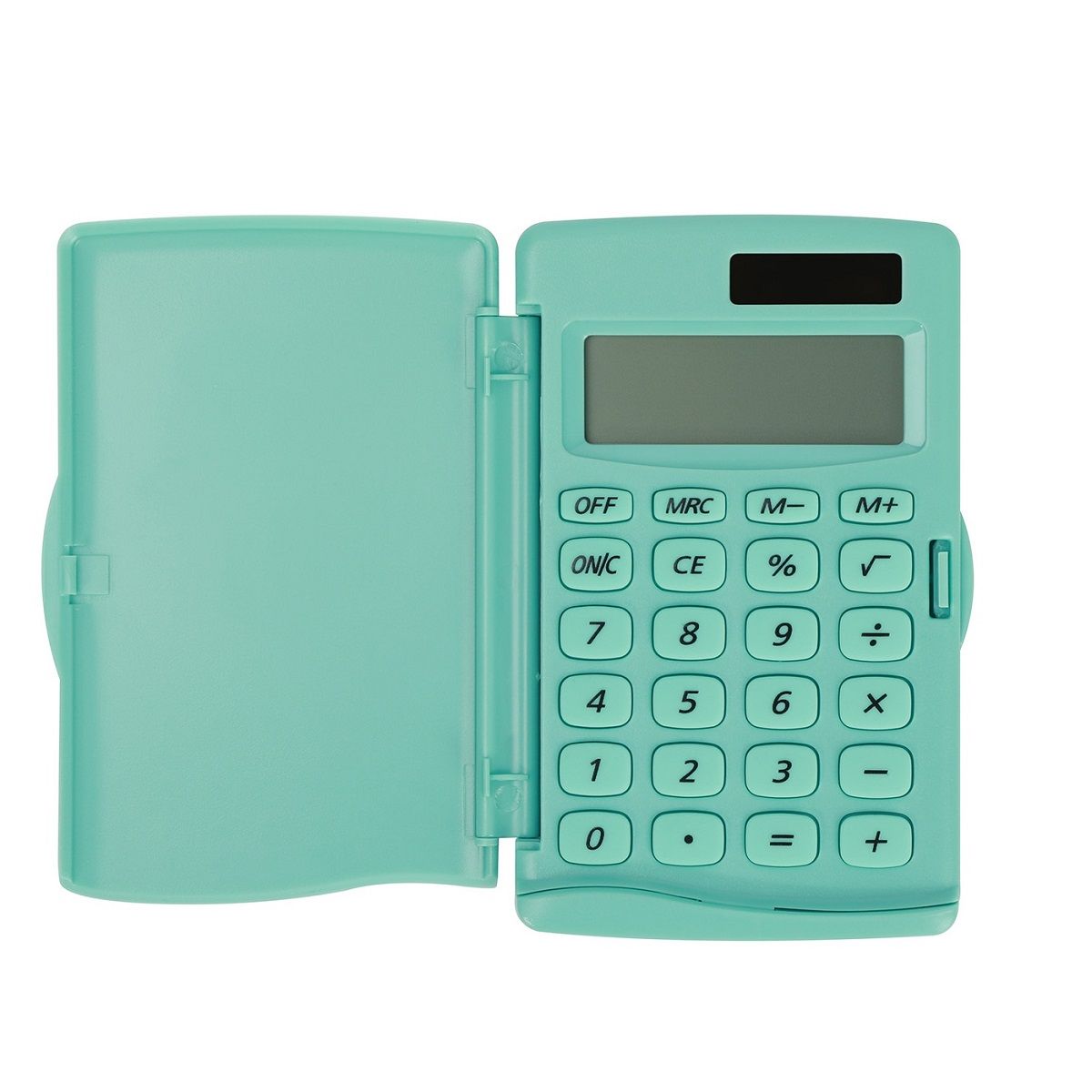 AUCHAN  Calculatrice arithmétique affichage 8 chiffres + étui - bleu ciel