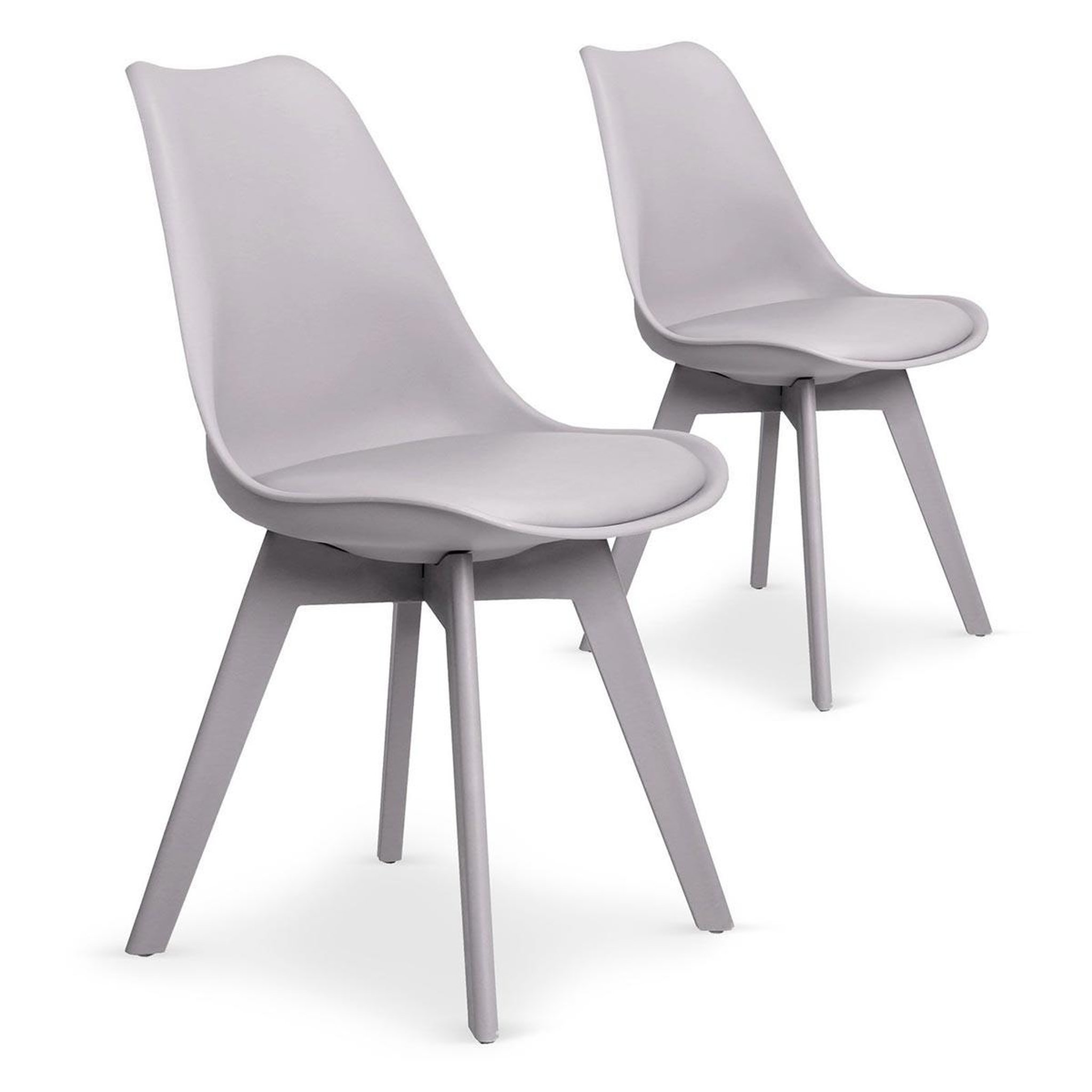 Paris Prix Lot de 2 Chaises Design  Maélia  82cm Gris