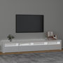 Voir la diapositive 3 : VIDAXL Meuble TV avec lumieres LED Blanc brillant 240x35x40 cm