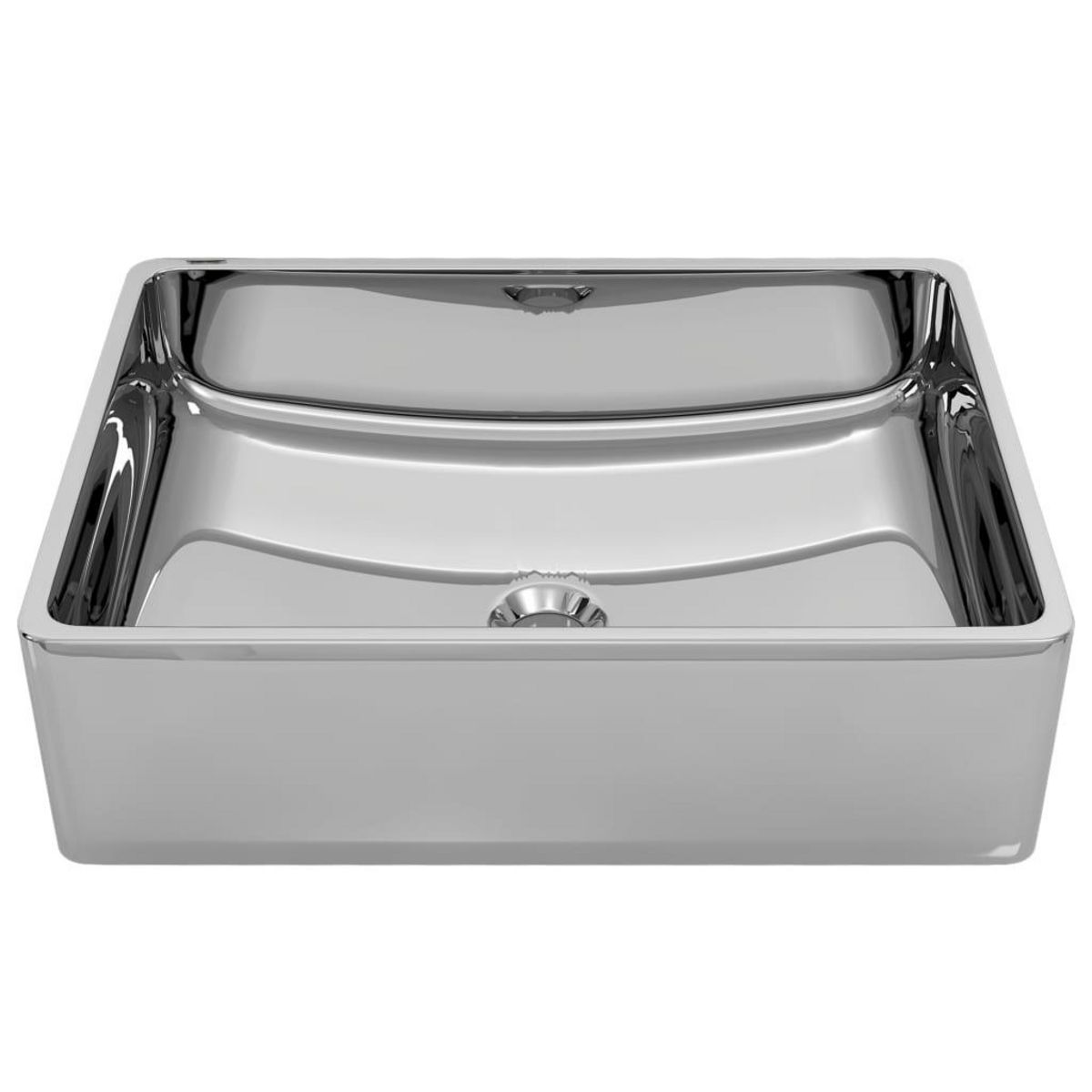 VIDAXL Lavabo 41 x 30 x 12 cm Ceramique Argente