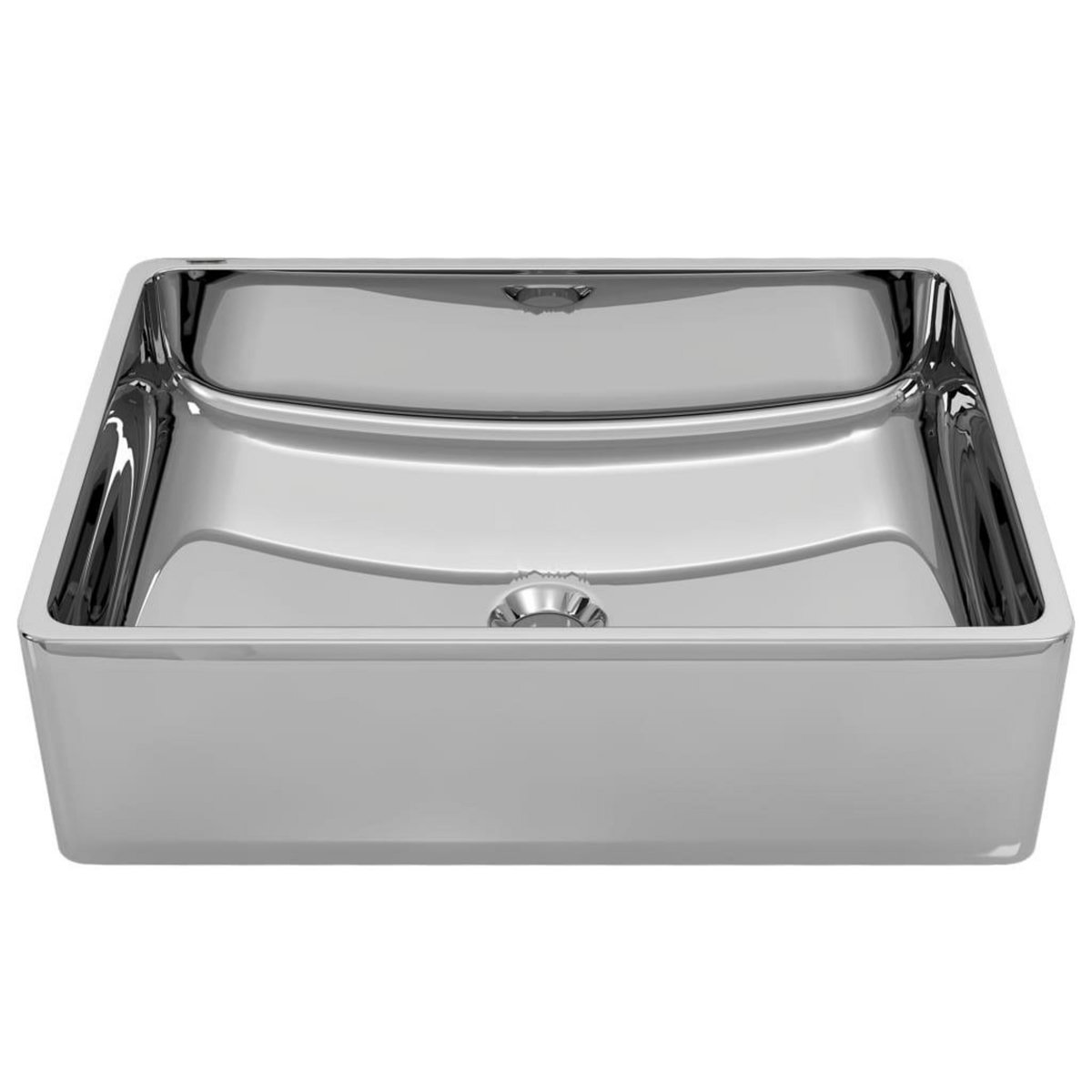 VIDAXL Lavabo 41 x 30 x 12 cm Ceramique Argente