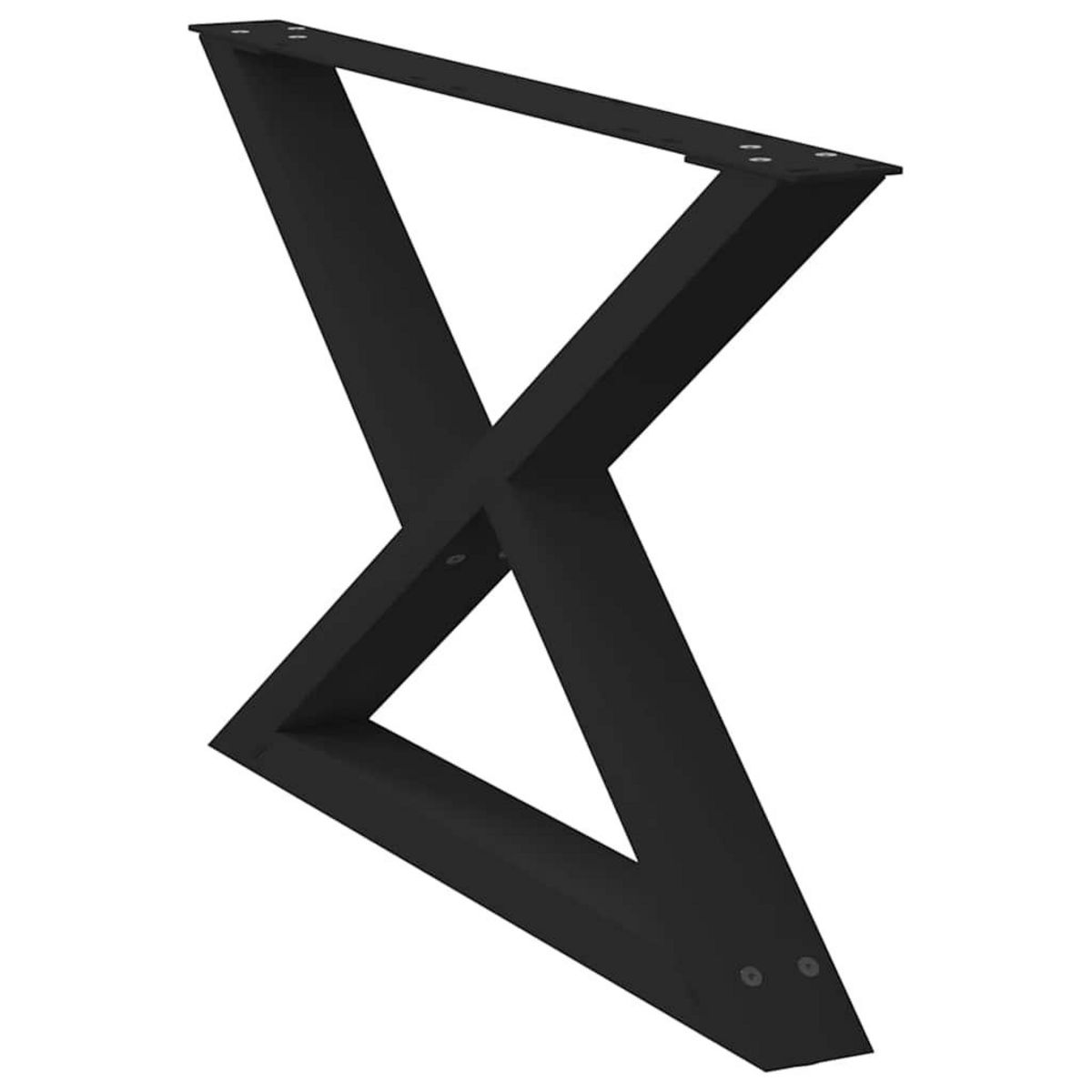 VIDAXL Pieds de table basse 2 pcs noir 70x(42-43,3) cm acier