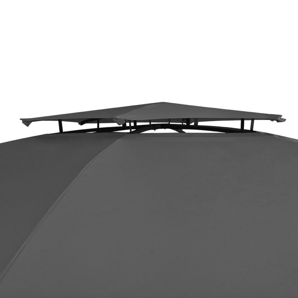 VIDAXL Chapiteau tente de jardin avec rideaux Hexagonal 360 x 265 cm