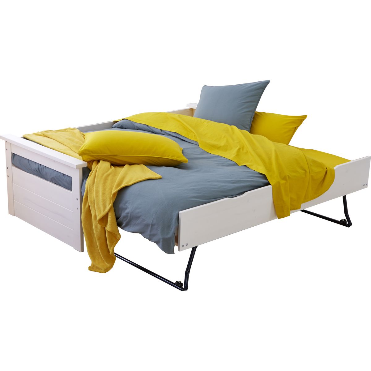 Lit  banquette gigogne en bois massif  2x90x190cm SANTA CRUZ