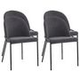 Voir la diapositive 2 : LISA DESIGN Imelda - lot de 4 chaises - en tissu - gris anthracite