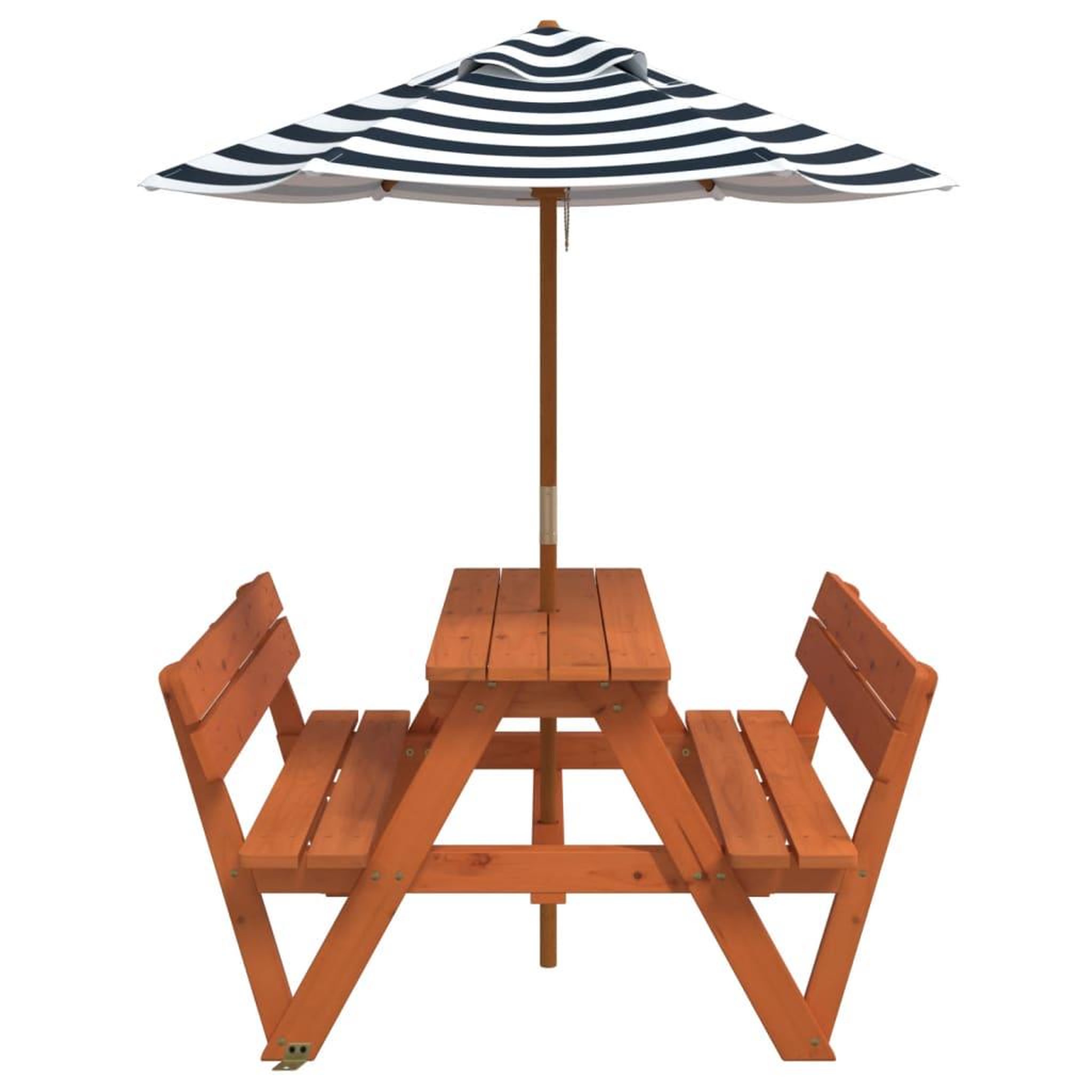 Voir la diapositive 4 : VIDAXL Table de pique-nique pour 4 enfants avec parasol bois de sapin