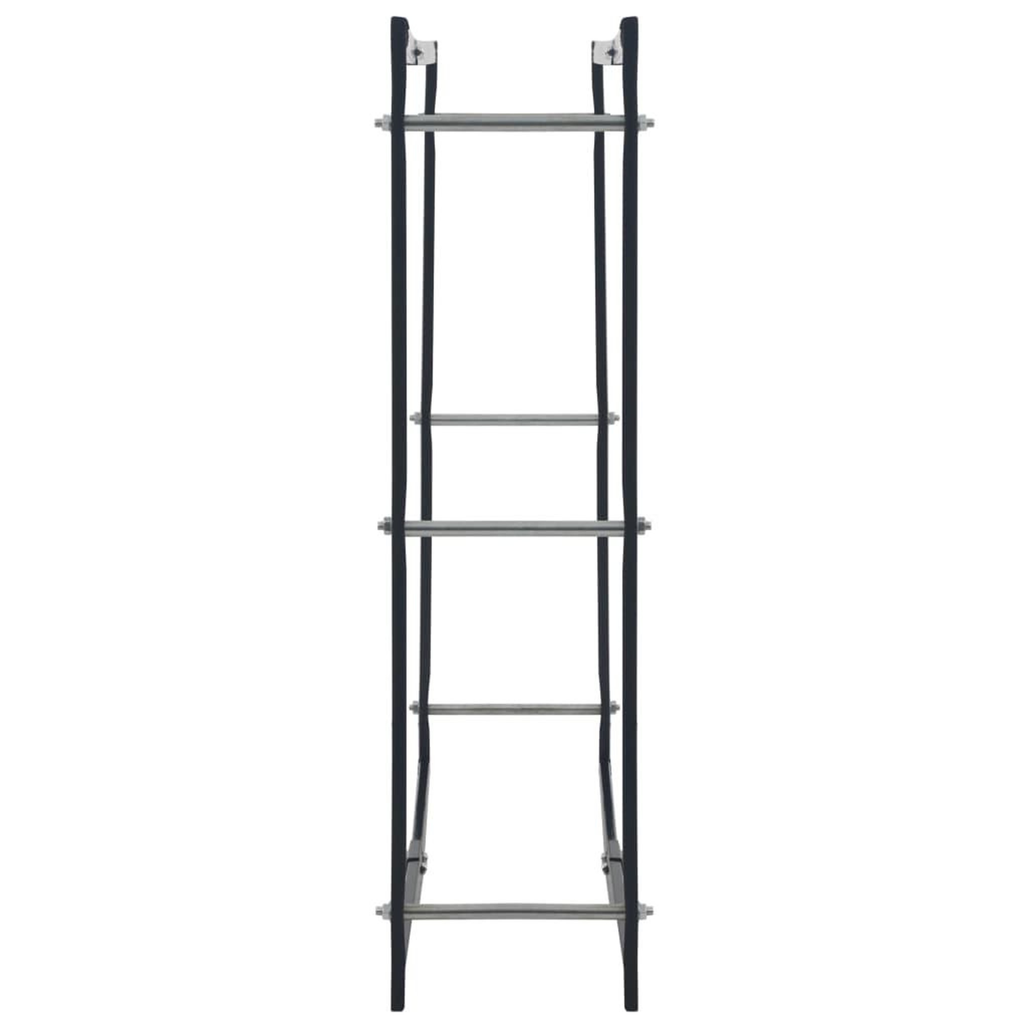Voir la diapositive 4 : VIDAXL Portant de bois de chauffage Noir 100x25x100 cm Acier