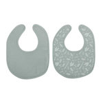 Paris Prix Lot de 2 Bavoirs Bébé  Absorbant  27cm Vert Céladon