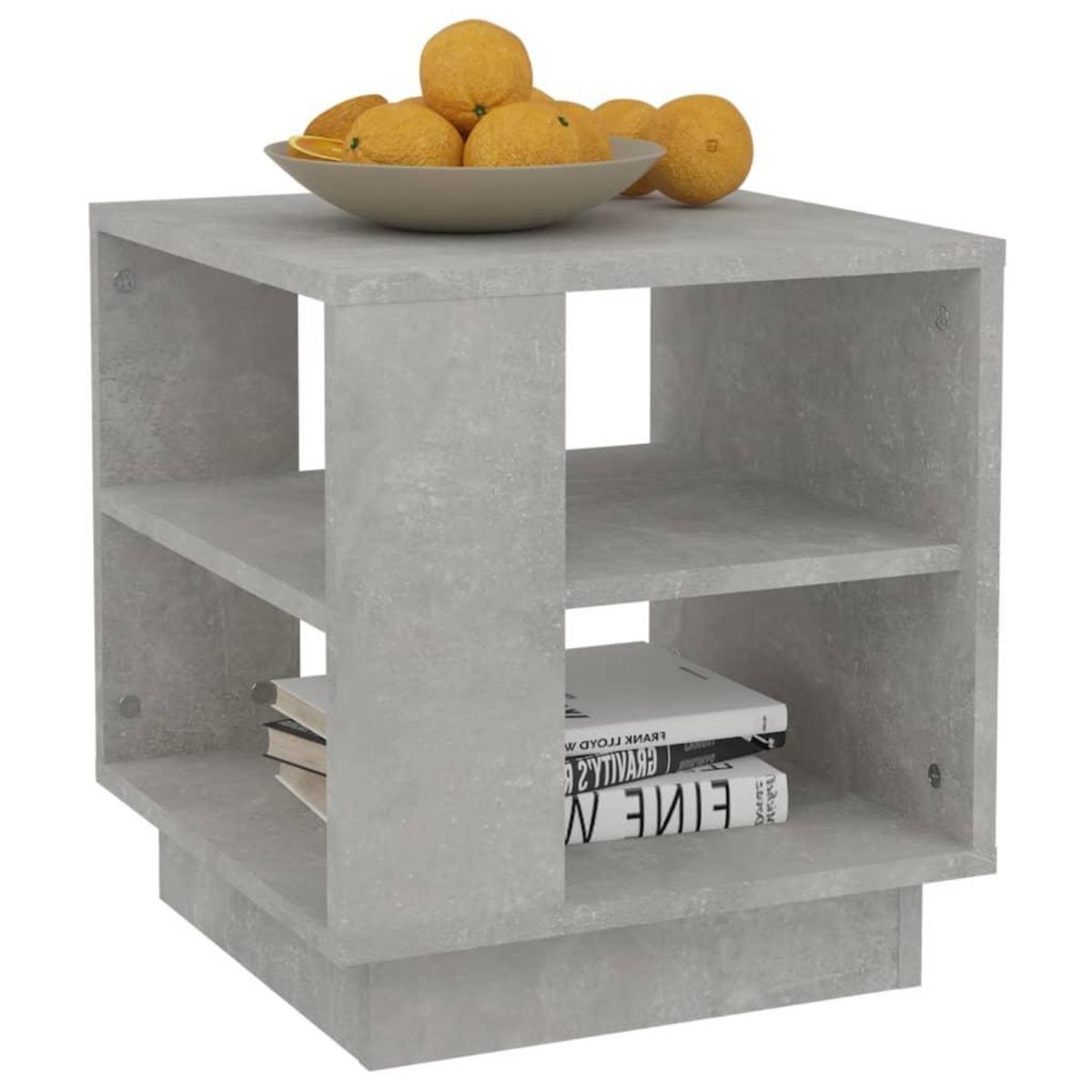 VIDAXL Table basse gris beton 40x40x43 cm bois d'ingenierie