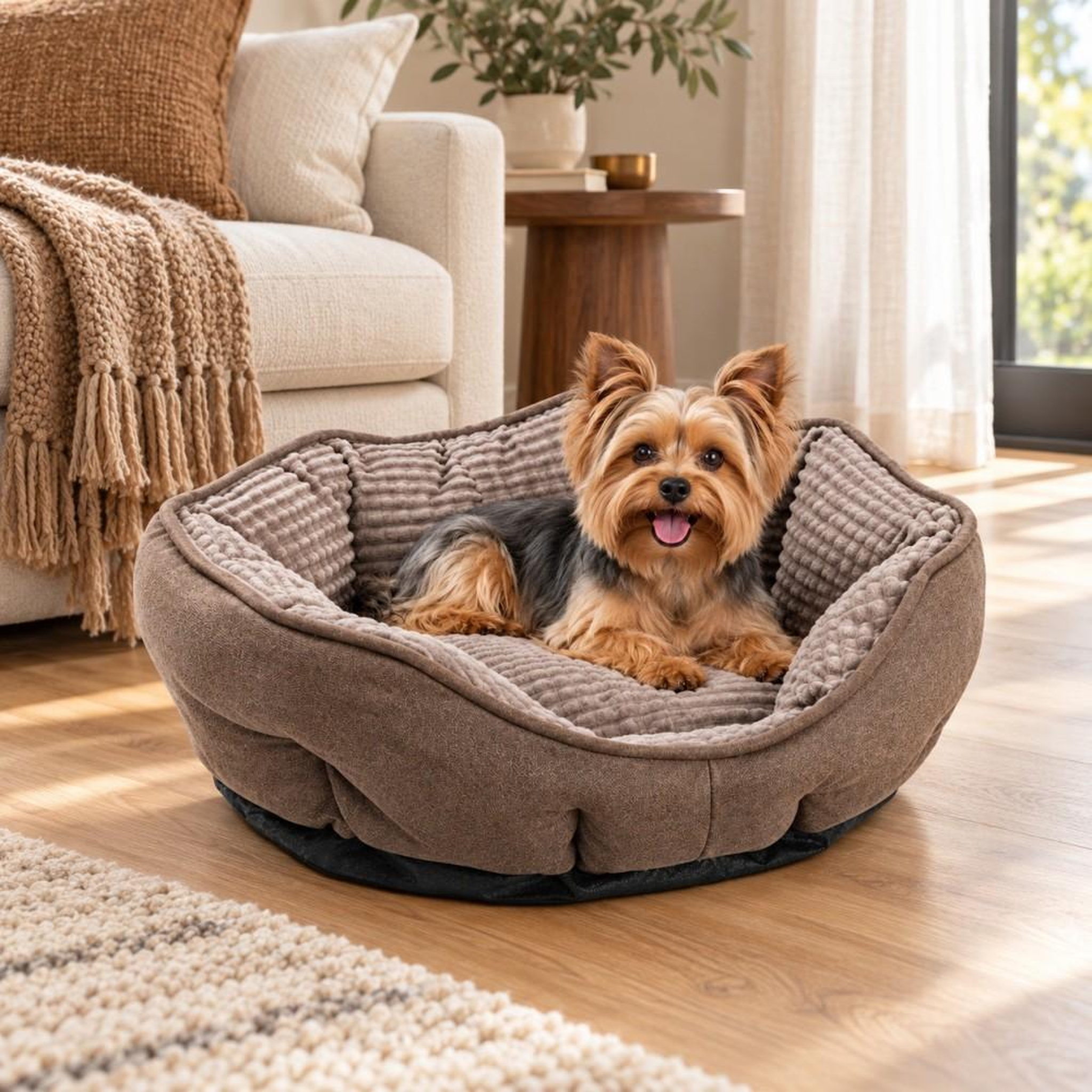 Voir la diapositive 3 : MON AMI LUKI MON AMI LUKI - Panier ovale toucher soft antiderapant pour chien