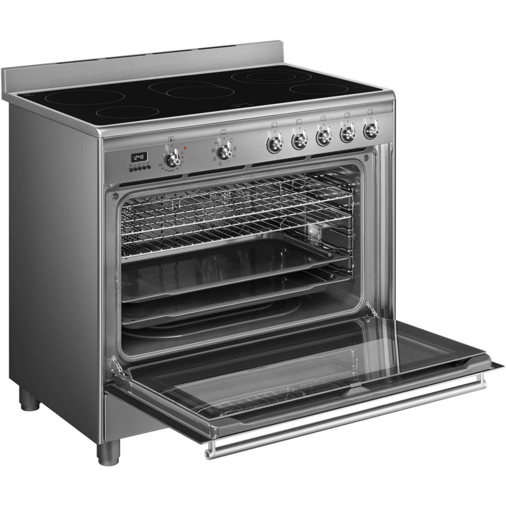 Voir la diapositive 3 : SMEG Piano de cuisson vitrocéramique scd91cmx9 vitro
