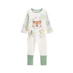 Petit Béguin Pyjama bébé avec pieds retroussables Kanha. Coloris disponibles : Beige