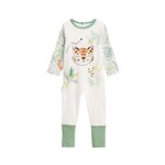 Petit Béguin Pyjama bébé avec pieds retroussables Kanha. Coloris disponibles : Beige
