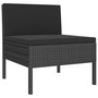 Voir la diapositive 4 : VIDAXL Salon de jardin 9 pcs avec coussins Resine tressee Noir