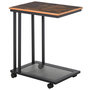 Voir la diapositive 3 : HOMCOM Table basse table d'appoint Vintage style industriel étagère acier noir MDF coloris boisé