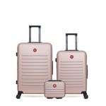 SWISS KOPPER SWISS KOPPER - LOT DE 3 - Valises grand format, weekend et vanity WIL. Coloris disponibles : Rouge, Noir, Rose, Beige, Bleu