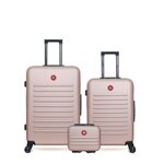 SWISS KOPPER SWISS KOPPER - LOT DE 3 - Valises grand format, weekend et vanity WIL. Coloris disponibles : Beige, Rose, Rouge