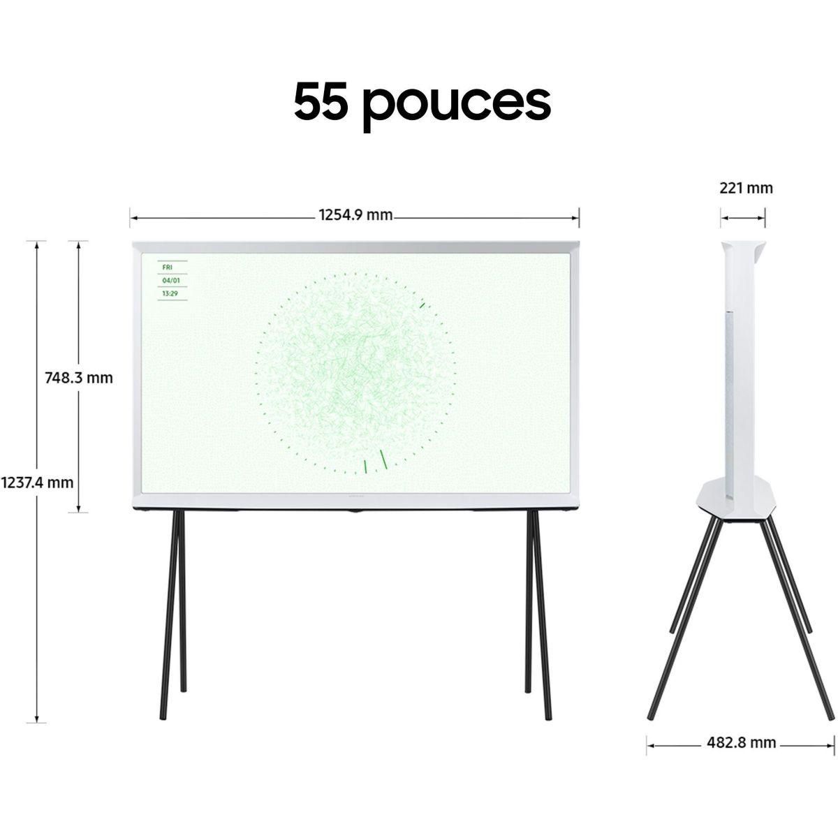 Samsung TV QLED The Serif TQ55LS01D Blanc 2024