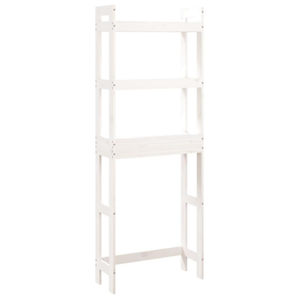 VIDAXL Etagere de toilette Blanc 63x26x171 cm Bois de pin massif