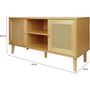 Voir la diapositive 3 : Habitat et Jardin Meuble TV scandinave en cannage  Iguane  - 120 x 30 x 56.5 cm - Marron