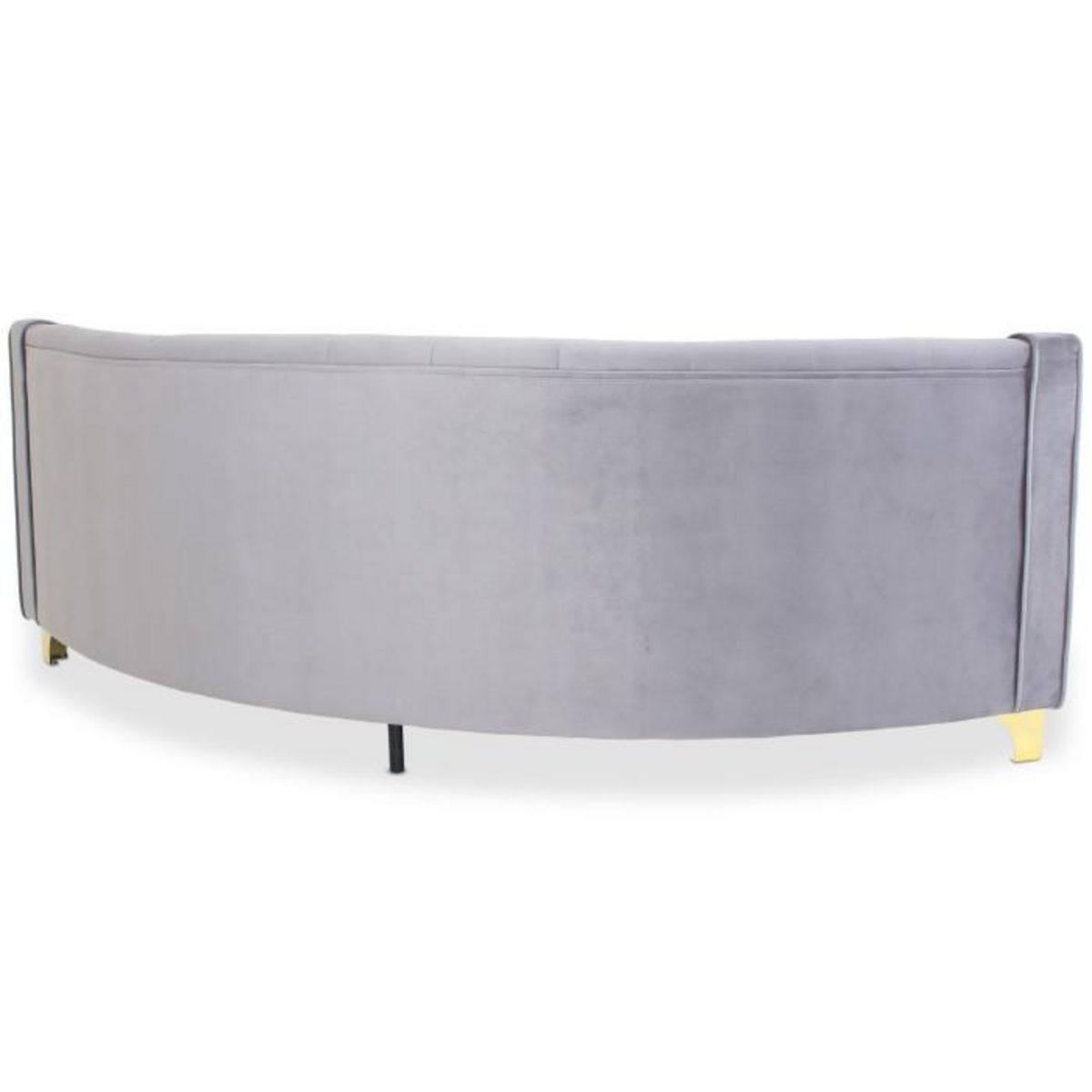 Paris Prix Canapé 3 Places Velours  Noyax  212cm Gris & Or