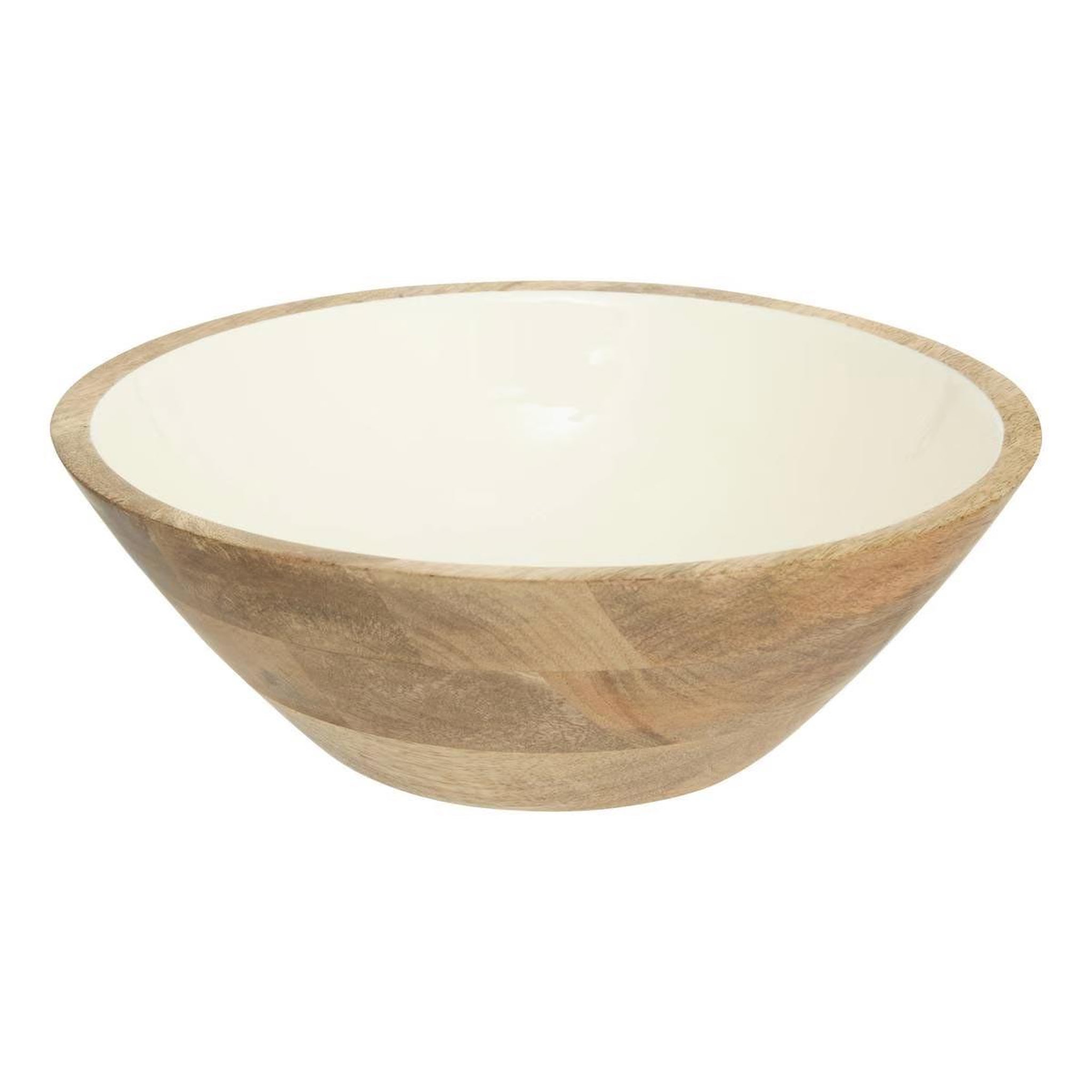 SECRET DE GOURMET Saladier en bois  inaya  30cm blanc