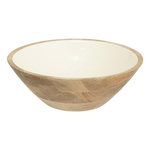 SECRET DE GOURMET Saladier en Bois  Inaya  30cm Blanc