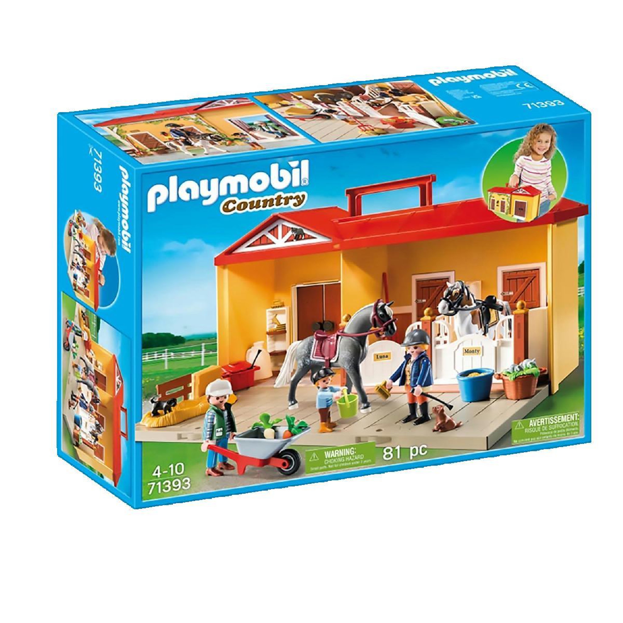 PLAYMOBIL Jouet éducatif Playmobil Écurie Transportable