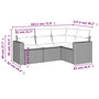 Voir la diapositive 3 : VIDAXL Salon de jardin 4 pcs avec coussins gris resine tressee