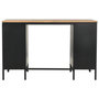 Voir la diapositive 5 : VIDAXL Bureau a double piedestal Bois de sapin et acier 120x50x76 cm