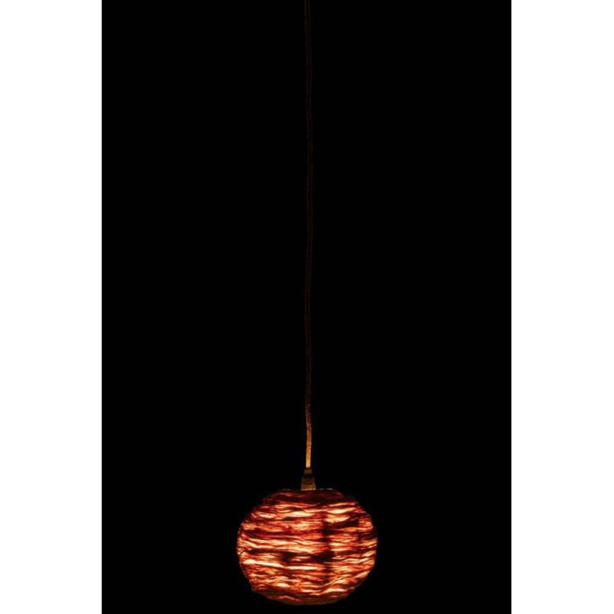 Paris Prix Lampe Suspension Boule  Feuille  25cm Naturel