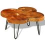 Voir la diapositive 1 : VIDAXL Table basse 35 cm 4 troncs Bois