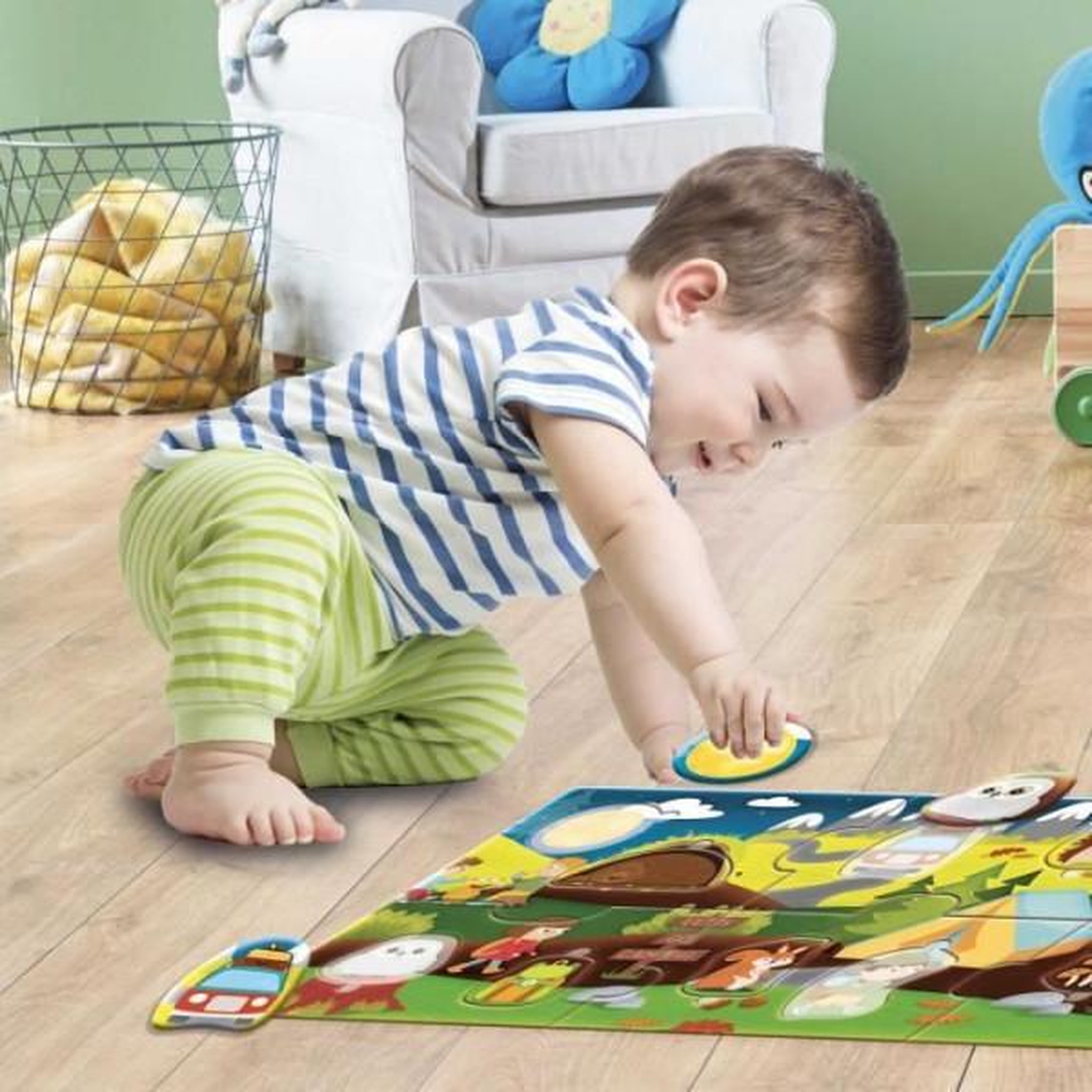 Voir la diapositive 4 : LISCIANI GIOCHI Les Bois - Puzzle panoramique - CAROTINA BABY - Développement de la logique, Motricité fine