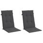 Voir la diapositive 3 : VIDAXL Coussins de chaise a dossier haut lot de 2 anthracite melange