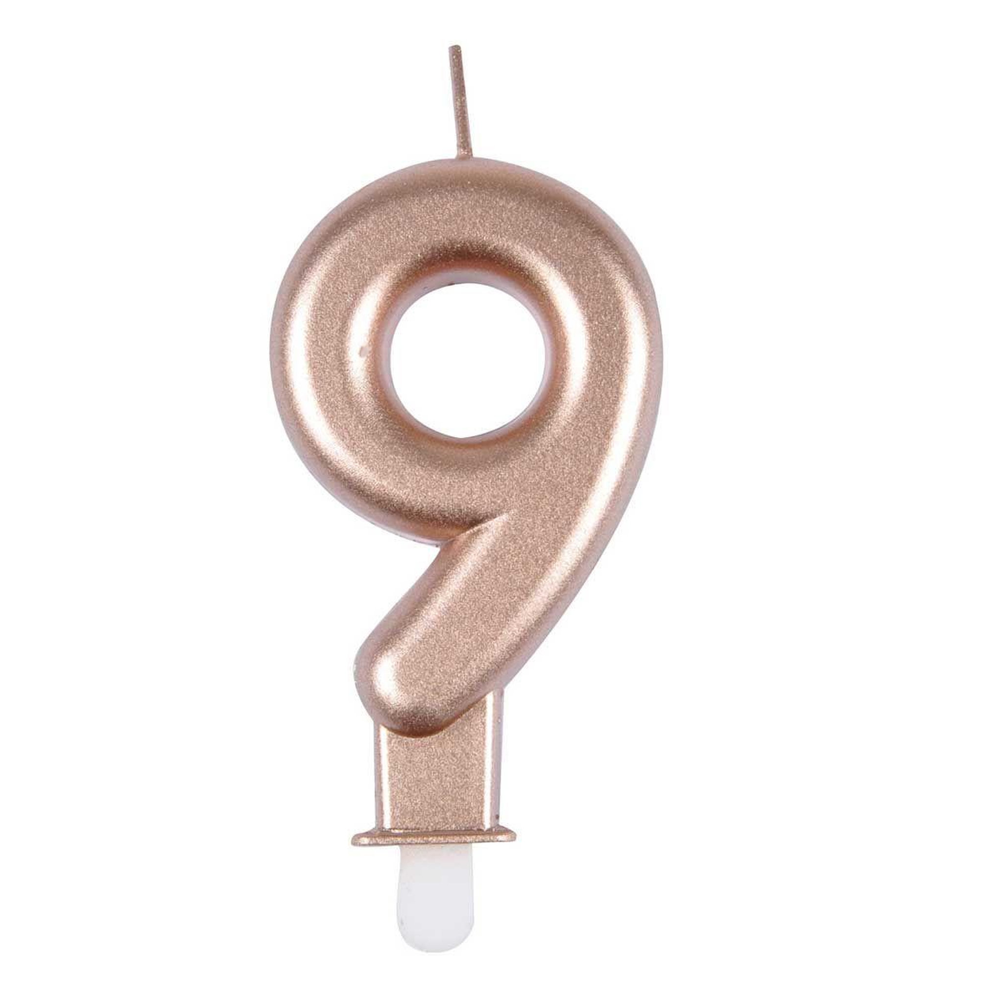 HOMEA Bougie d'Anniversaire  Chiffre 9  7cm Rose Gold