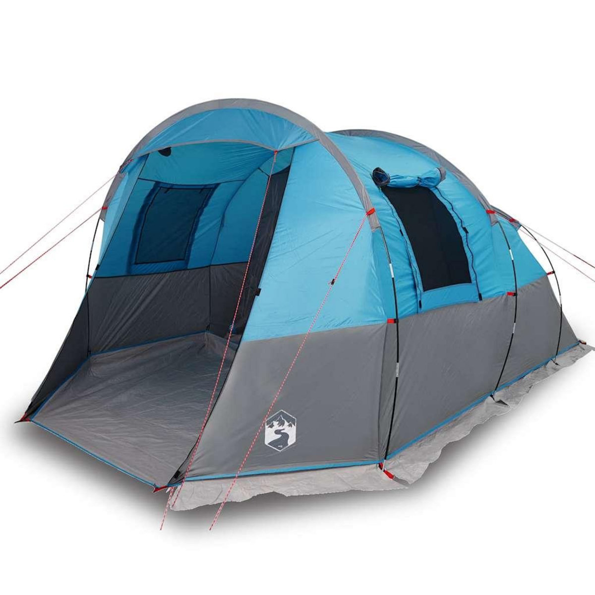 VIDAXL Tente de camping tunnel 4 personnes bleu impermeable