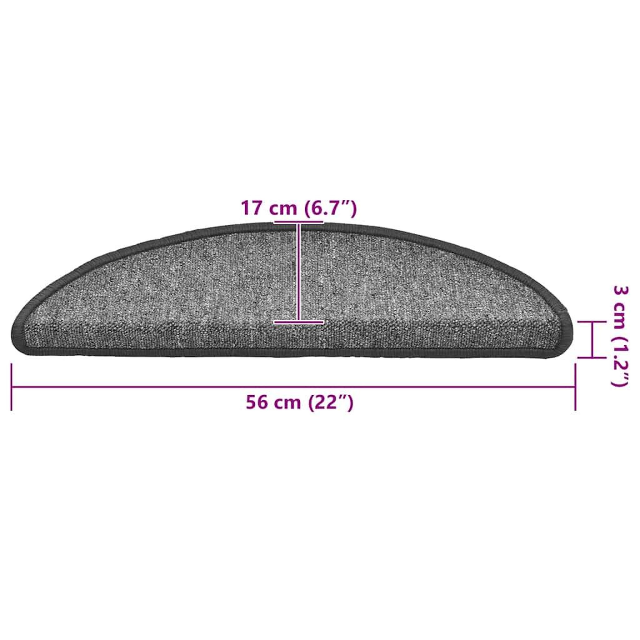 Voir la diapositive 6 : VIDAXL Tapis d'escalier 30 pcs gris fonce 56x17x3 cm