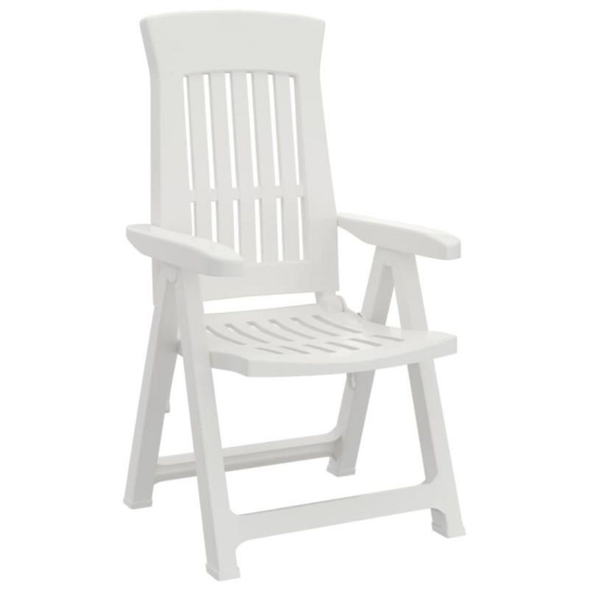 VIDAXL Chaises inclinables de jardin lot de 2 blanc PP