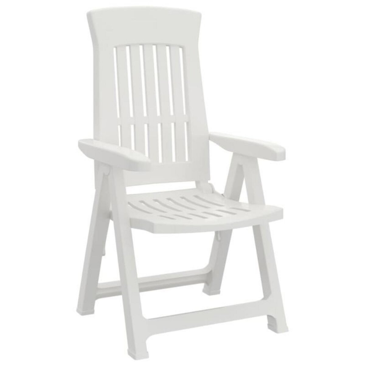 VIDAXL Chaises inclinables de jardin lot de 2 blanc PP