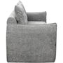 Voir la diapositive 4 : Habitat et Jardin Canapé droit en tissu texturé  Silvano  - 3 places - Gris