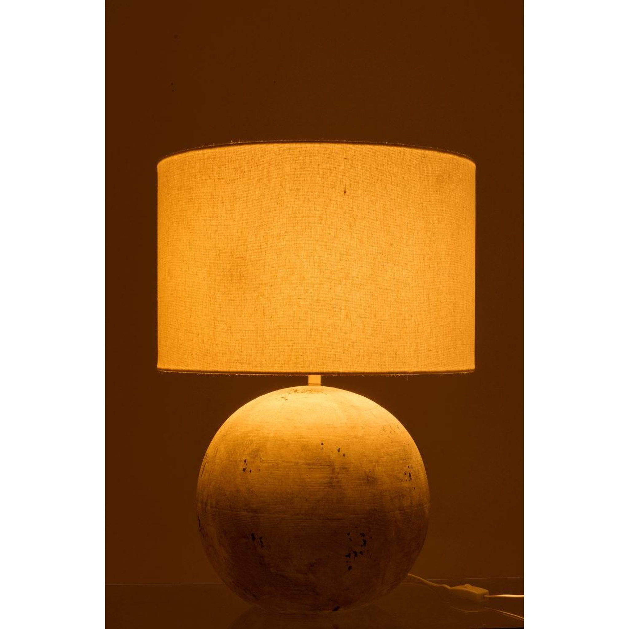 Voir la diapositive 3 : J-LINE Lampe à poser en céramique  balle  62cm gris